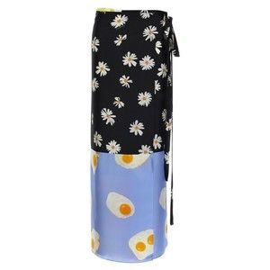 Moschino Silk Wallet Skirt With Floral Print - NWT
